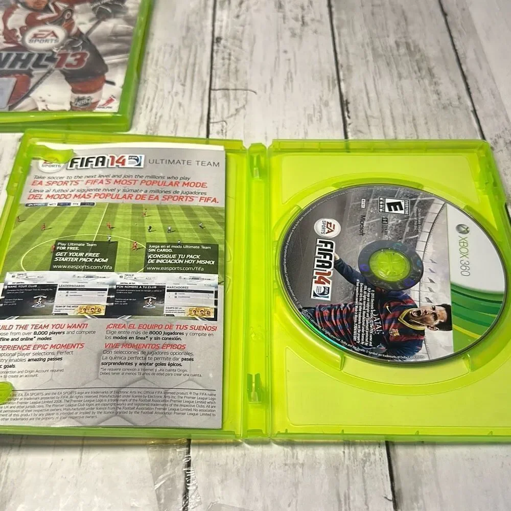 Microsoft Xbox‎ 360 lot of 4 Sports Games Madden 12 NHL 13 NBA2K9 Kevin Grant